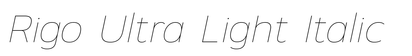 Rigo Ultra Light Italic